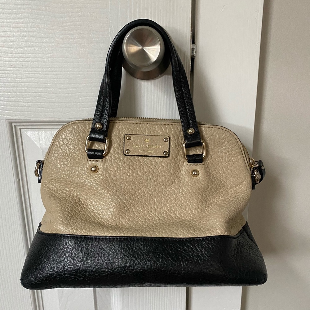 Kate Spade tan and black medium sized purse